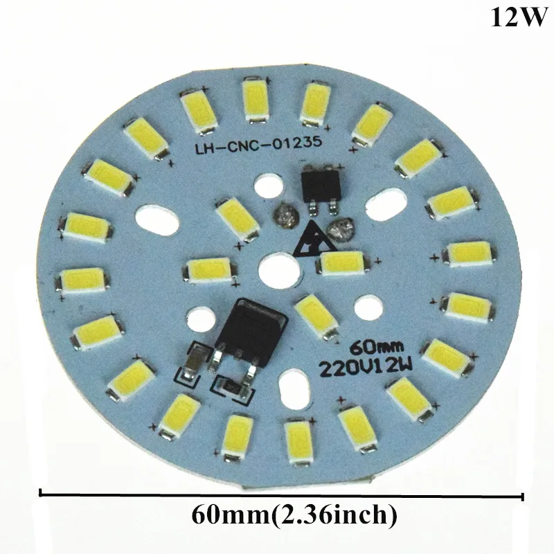 AIFENG светодиодный чип SMD 5730, 3 Вт, 5 Вт, 7 Вт, 10 Вт, 12 Вт, 15 Вт, 18 Вт, 24 Вт, без необходимости в драйвере, светодиодный чип, интегрированный IC AC 180 в-240 В для DIY, светодиодный светильник, лампы - Испускаемый цвет: 12W