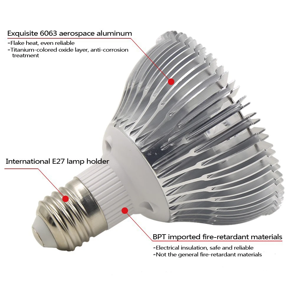 RAYWAY 85-265 в светодиодный светильник для выращивания растений E27 5 Вт 7 Вт 9 Вт 12 Вт 15 Вт 18 Вт Красный Синий светодиодный светильник для выращивания растений