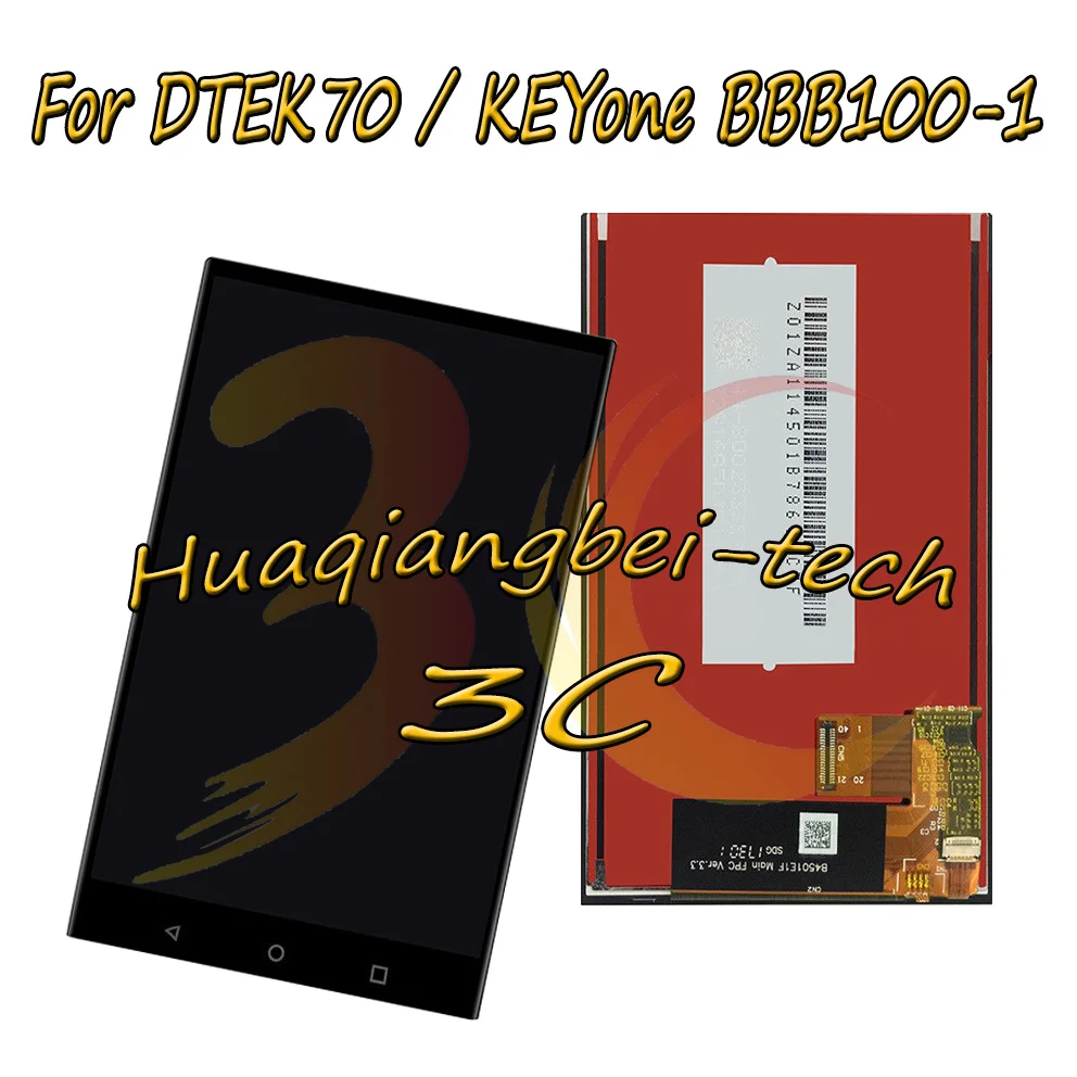 

4.5'' New Black For BlackBerry DTEK70 / KEYone BBB100-1 BBB100-2 BBB100-5 Full LCD DIsplay + Touch Screen Digitizer Assembly