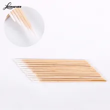 100 шт./лот, 7,5 см, дерево, хлопок, голова, для здоровья, макияж, для ушей, чистые ювелирные изделия, чистый ватный тампон, палочки, наконечник, медицинский, M03103