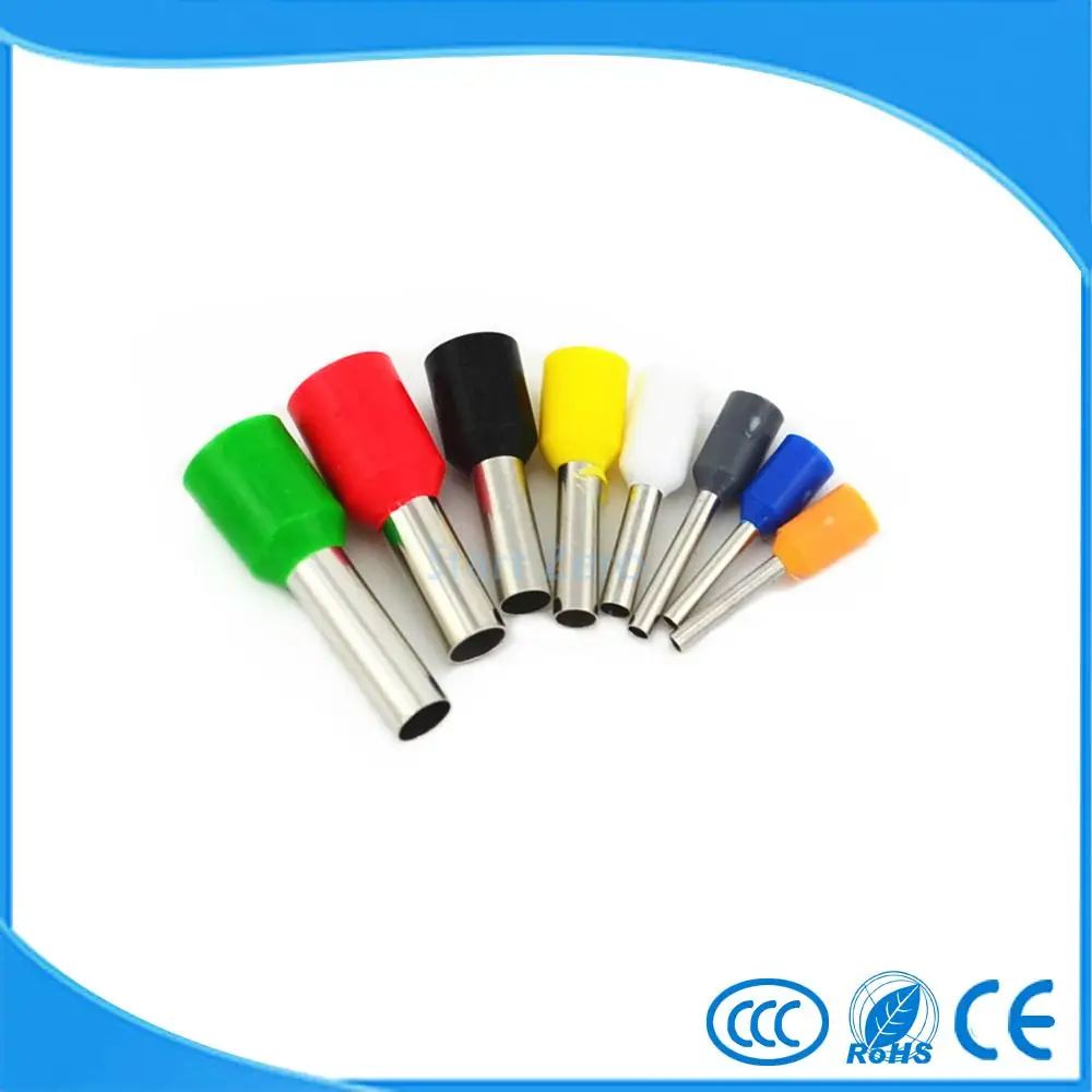 

100PCS 12 AWG Long Tube Insulated End Terminal Wire Copper Crimp Connector E4018