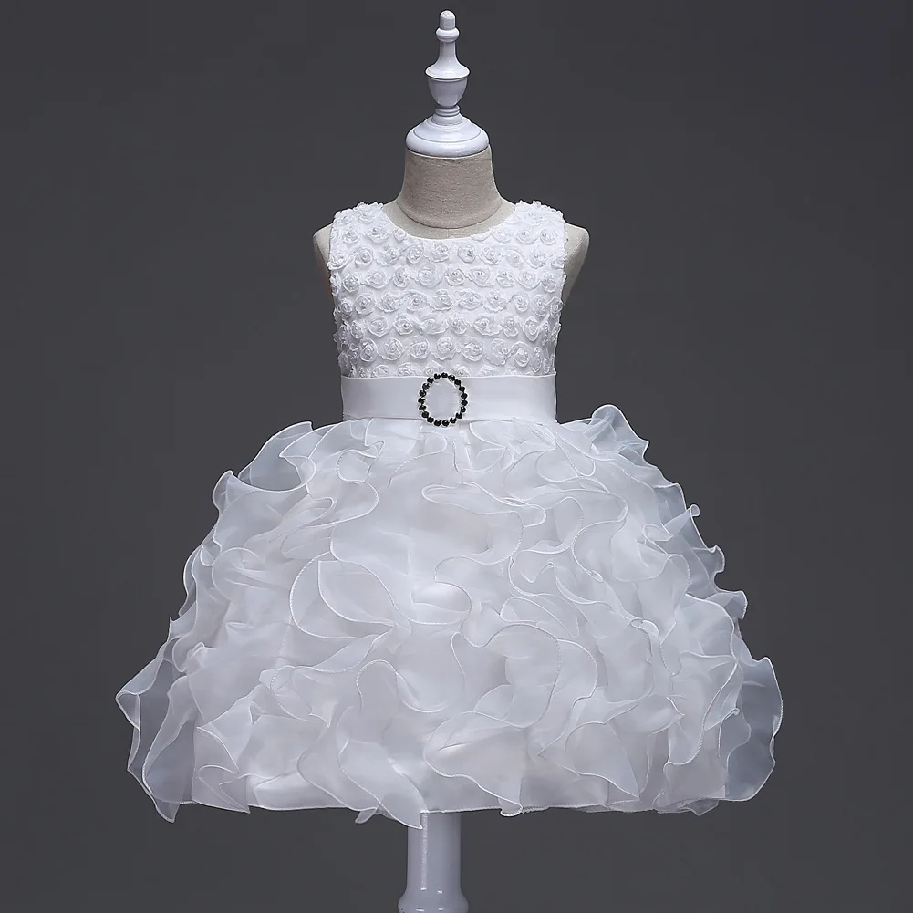 

Childrens Summer Clothes Wrap Shoulder Plus Size Short White Lace Flower Girl Party Dress for Kids Girl