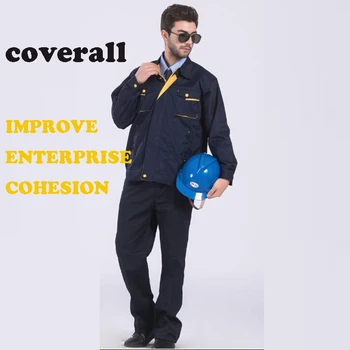 

Working Clothes Men In Safety Clothing Workwear Coverall Jacket And Pants Repairman Auto Mechanics High Quality Workwear