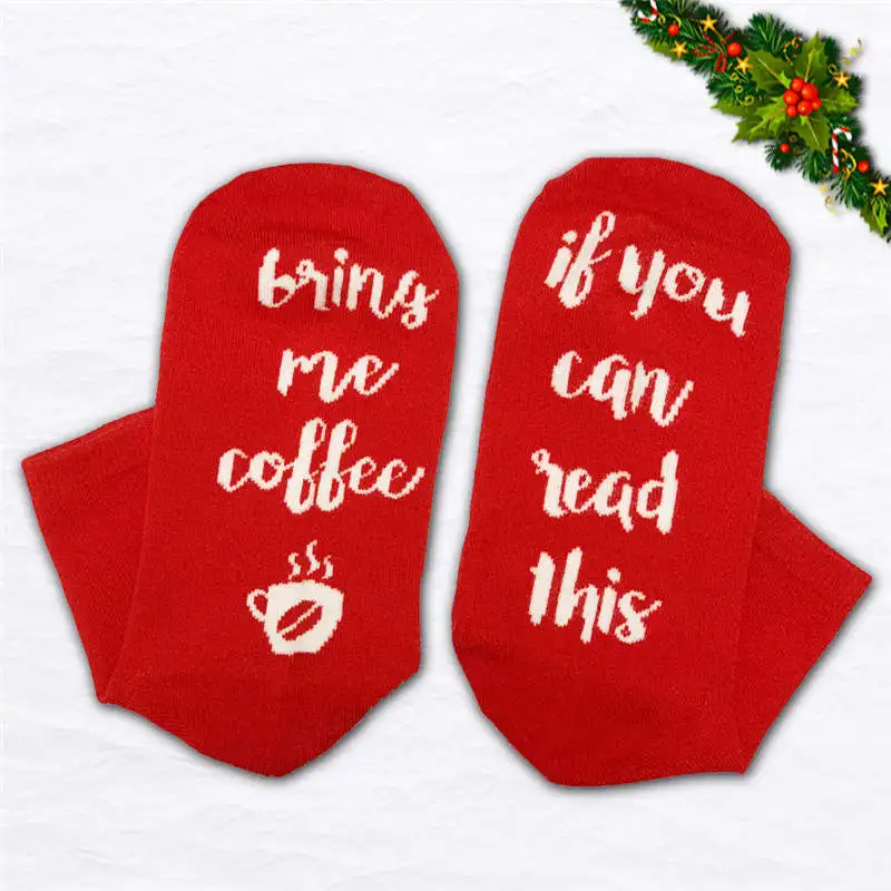 Осенне-зимние рождественские носки для женщин, хлопковые носки Harajuku Meia, забавные носки с буквенным принтом, женские носки, подарок на год, Meias