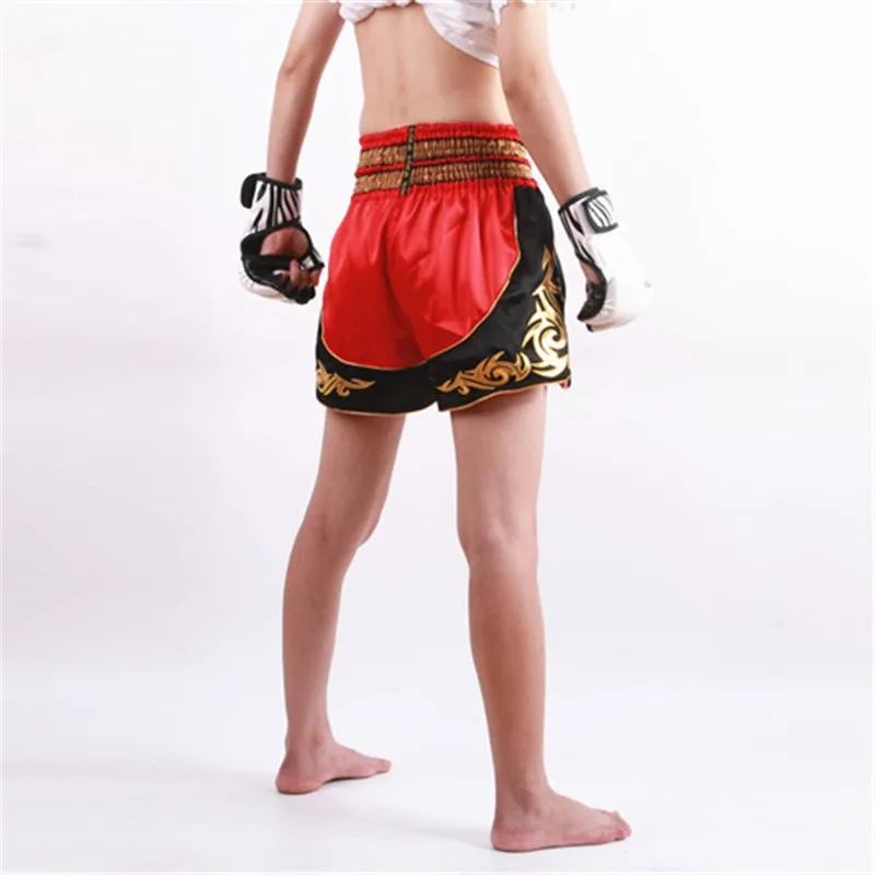 Muay thai шорты kick боксерские трусы MMA fight trunks для взрослых muay thai футболка с надписью «ММА» армейские спортивные штаны черный, красный, серебристый для мужчин и женщин