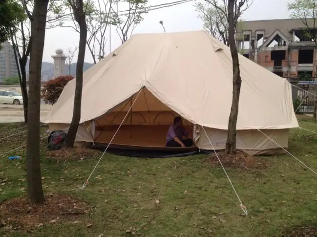 GRNTAMN Открытый Высокое качество 400*600*300 Кемпинг Хлопок Холст Водонепроницаемый большое пространство семья колокол палатки