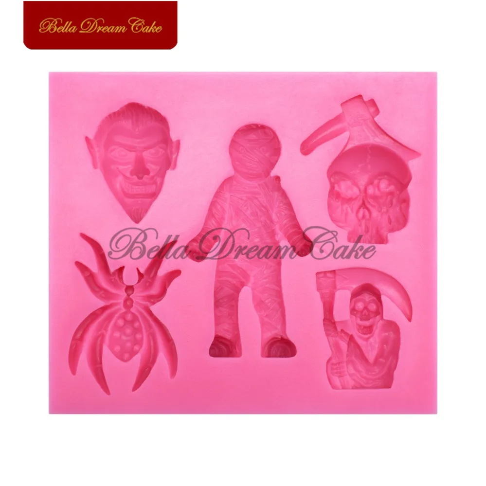 

Halloween Spider Silicone Molds Chocolate Mould Sugarcraft Fondant Mold Cake Decorating Tool Baking Accessories Cake Mold