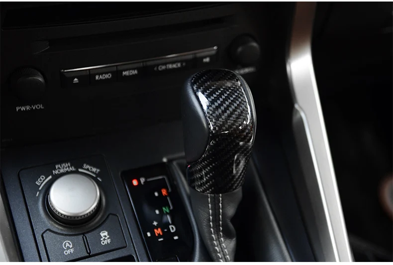 QHCP ручка переключения рулевого механизма автомобиля крышка на голову наклейка из углеродного волокна внутренняя отделка Подходит для Lexus NX200 300 ES200 250 RX300 300H