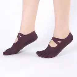 JLZLSHONGLE носки женские танцевальные пять ног спинки короткие носки для пилатеса нескользящие носки фитнес Полный Грипсы 5 пять пальцев Meias