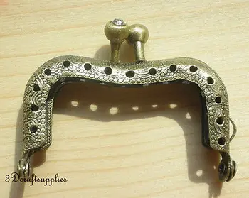 

metal frame sewing bag purse frame metal 5 cm 2 inch anti bronze A17