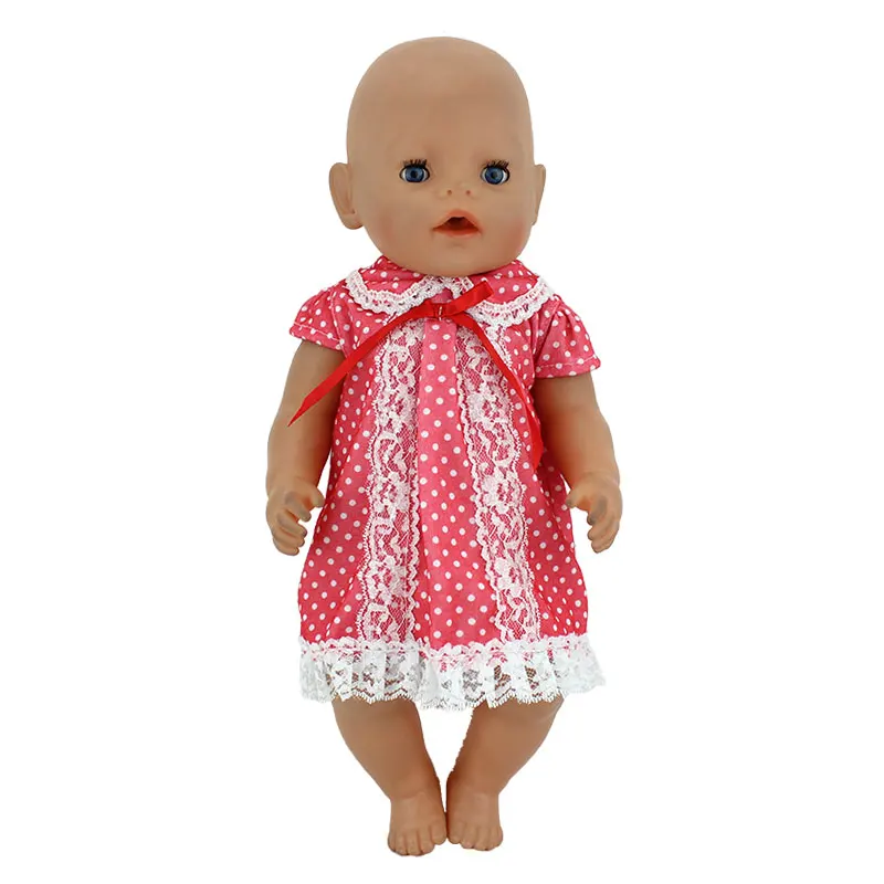 Модное платье подходит для 43 см Zapf Baby Reborn Doll 17 дюймов кукольная одежда - Цвет: a3