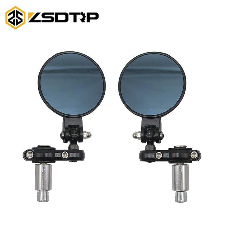 ZSDTRP 1 Pair 7/8" Motorcycle Rearview Mirror Round Handlebar Bar End Rear View Mirrors Motorbike Side Car Accessories | Автомобили и