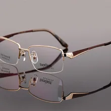 Ушко для женщин чистый титан Мода Бизнес половина Фонарь на колесо Золото Серебро по рецепту линзы оптические очки ZM81333