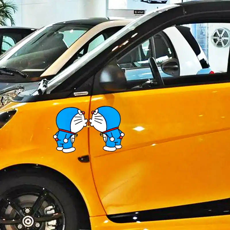 Aliauto 2 X Cute Doraemon Kiss Cartoon Car Sticker Decal