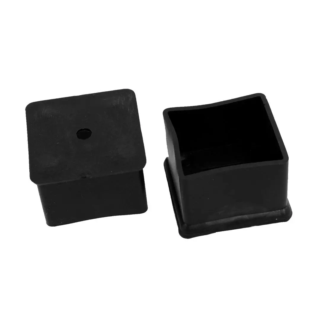 10 Pcs 40mm x 40mm Square Furniture Rubber Foot Covers Blackin