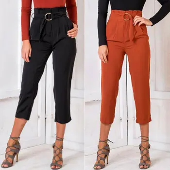 

Women Pencil Pants High Waist Stretch Slim Fit Cotton Good Quality High Waist Women Crops Super Stretch Calf-length Pencil Pants