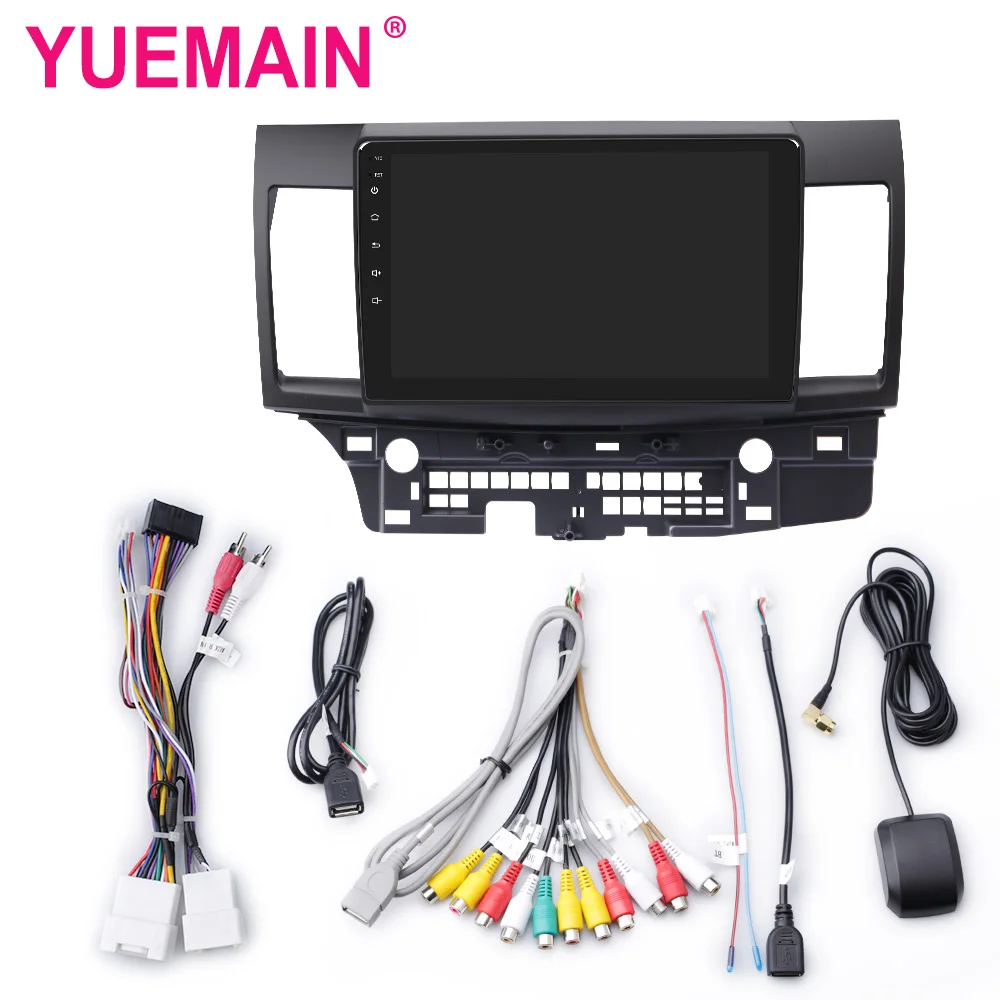 Discount YUEMAIN Car radio Multimedia player For Mitsubishi Lancer 2Din Android 8.1 Autoradio GPS Navigation Video Audio Player DVR WIFI 5