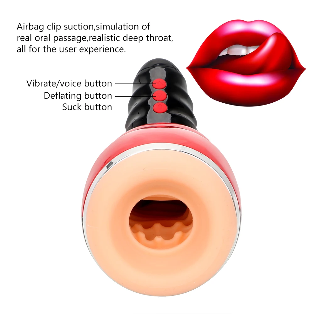 Tanie IKOKY głębokie gardło klip ssania Sex maszyna do obciąganie prawdziwe Oral jest do bani mężczyzna Masturbator nakładka do masturbacji dla mężczyzn Sex zabawki dla mężczyzn