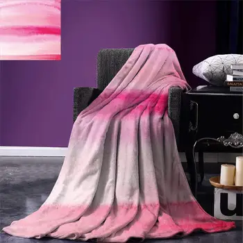 

Peach Throw Blanket Hand Drawn Watercolor Brush Strokes Artsy Pattern Wet Paint Style Romantic Image Warm Blankets for Beds