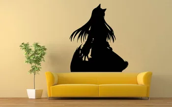 

Wall Art Vinyl Room Sticker Decal Mural Anime Girl Cat Dress Movie Hero