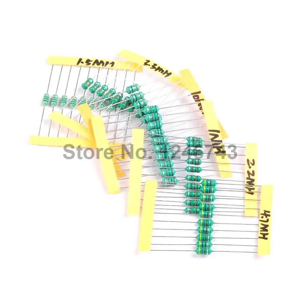 60PCS Color Ring Inductance Package Used 6 Kinds of Code Each 1MH 1.5MH 2.2MH 3.3MH 4.7MH 10MH | Обустройство дома