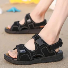 Мужские сандалии г., Новое поступление, летняя пляжная обувь Повседневные тапочки на плоской подошве мужские удобные сандалии для морского моря, размеры 38-43