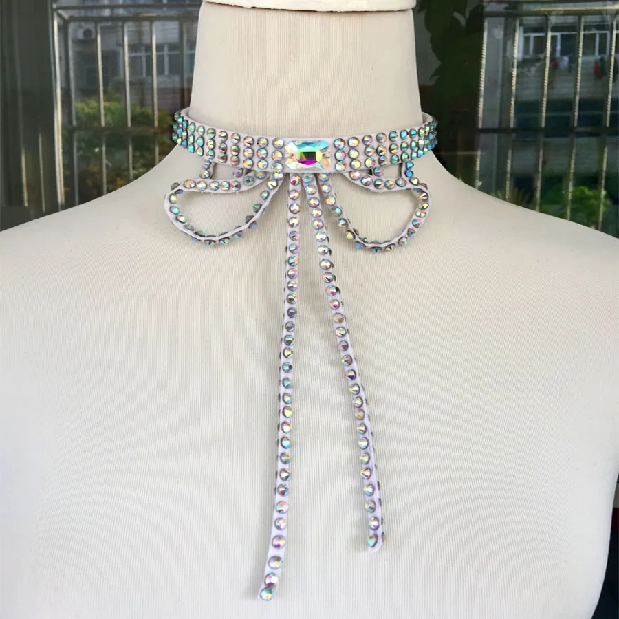 New style latin dance accessories Gems tassel latin dance necklace for