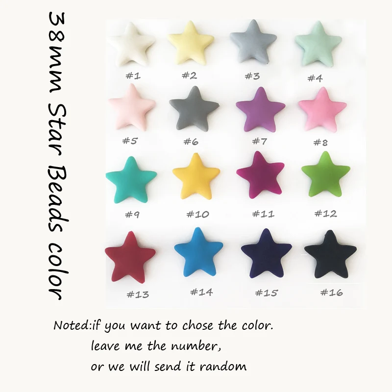 38mm Star beads Color Chose