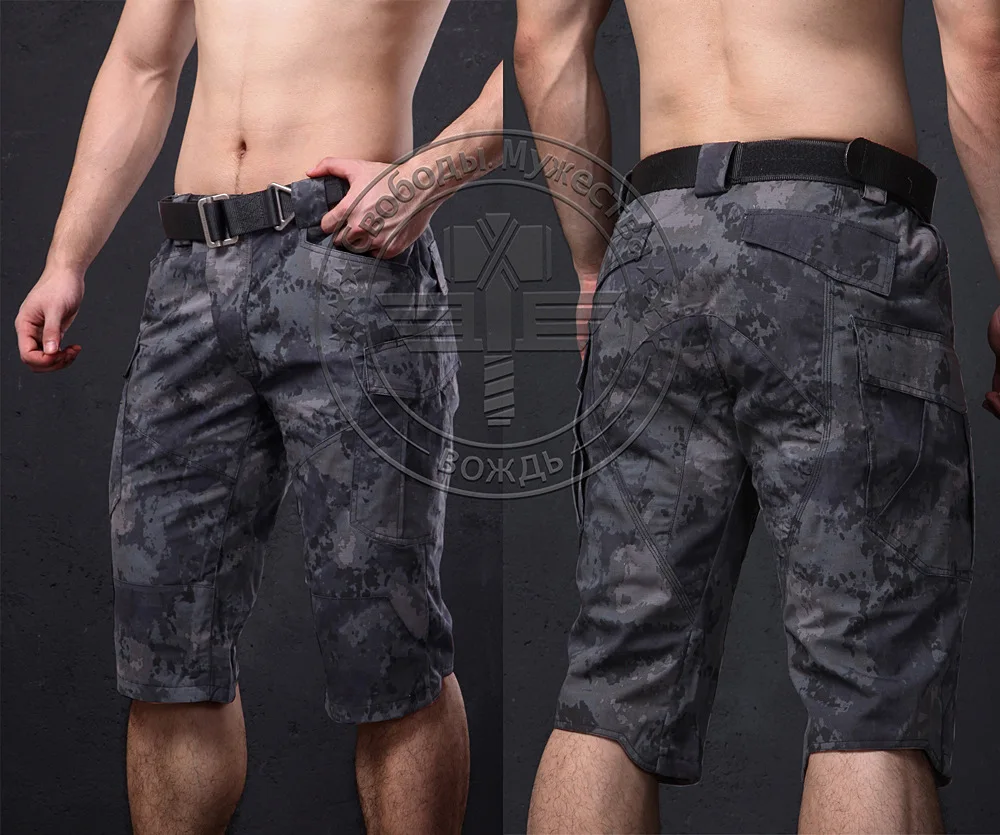 Тактические уличные CP камуфляжные капри мужские хлопковые Полиэстеровые укороченные быстросохнущие брюки военные походные шорты