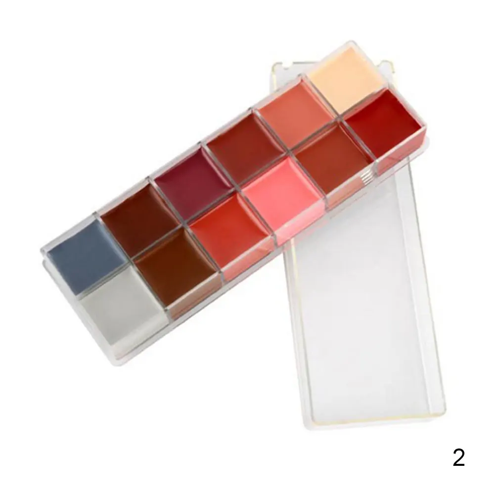 

12 Colors Flash Tattoo Face Body Oil Painting Art Halloween Party Beauty Makeup Tool SSwell