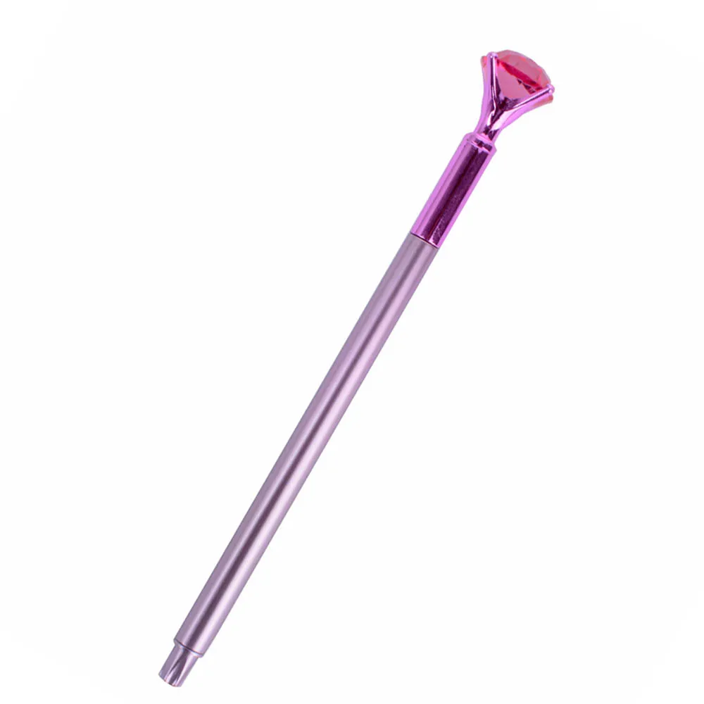 Kawaii Шариковая ручка, большая металлическая шариковая ручка с большим бриллиантом, волшебная ручка, модные школьные офисные принадлежности, подарки для студентов - Color: Lavender