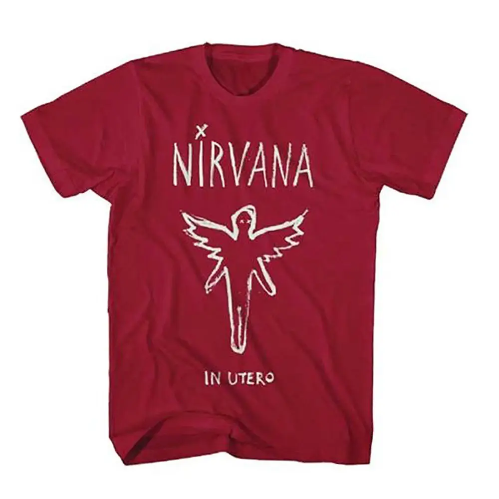 

NIRVANA T-Shirt Chalk Outline Red New Authentic