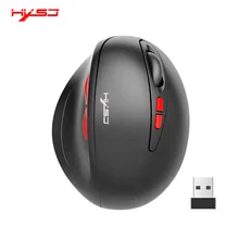 HXSJ new 2.4G wireless mouse rechargeable 7 button vertical mouse USB ergonomics game office PC notebook for peripheral black