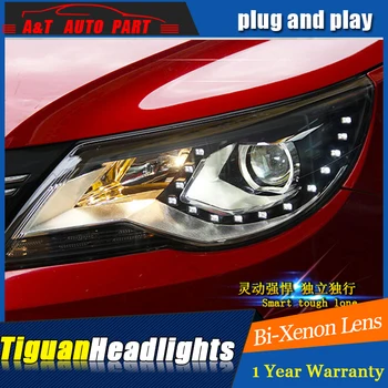 

car styling front light LED Head Lamp for VW Tiguan led headlights 2010-2012 Europe VolksWagen drl H7 hid Bi-Xenon Lens low beam