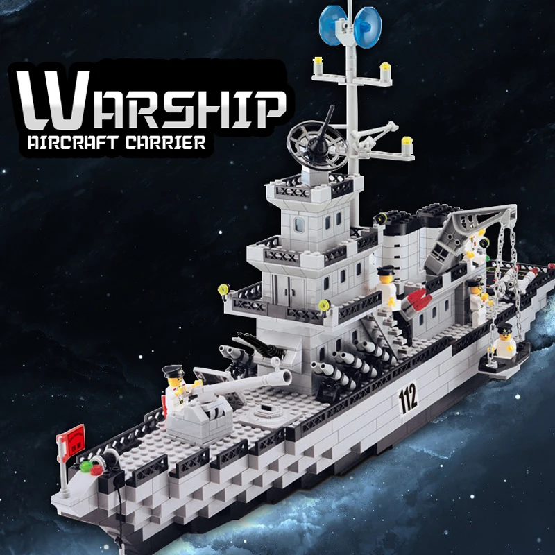 

Compatible Legoinglys Military War Ship SWAT City Police Cruiser Building Blocks Model Set WW2 Warship Battle Ship Children Toys