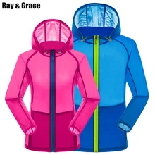 RAY GRACE средство для защиты от солнца летняя куртка для женщин мужчин спортивная дышащая быстросохнущая пеший Туризм треккинг верхняя одежда для альпинизма