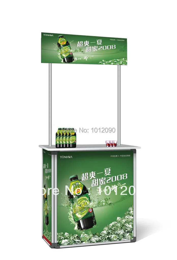 Aluminium alloy Promotional Table Display Stand Campaign Graphic