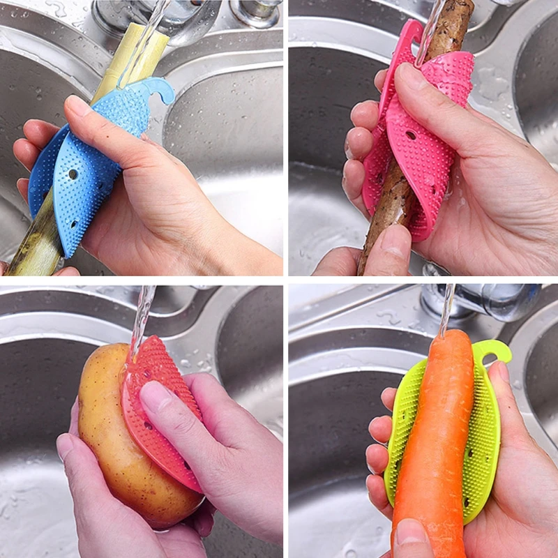 

Multi-functional Fruit Vegetable Brush Tools For Potato Kitchen Home Gadgets New Color Random Delivery-m15