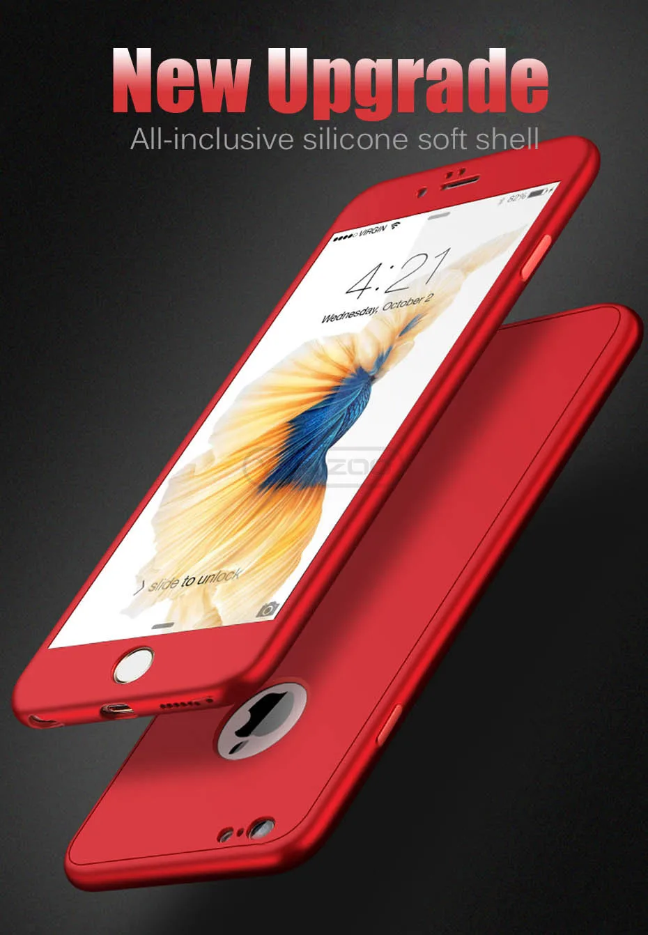 YAMIZOO Coque For iPhone 6 6s 8 7 Plus x Case Luxury 360 Degree Full Body Hard Phone Cases Back Cover For iPhone 7 Case Silicone (2)