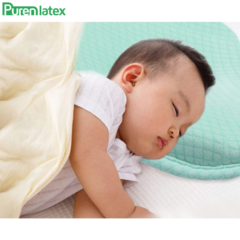 Purenlatex Детские подушки 0-12 месяцев пены памяти Ортопедические летние дышащие фиксированной головы типа