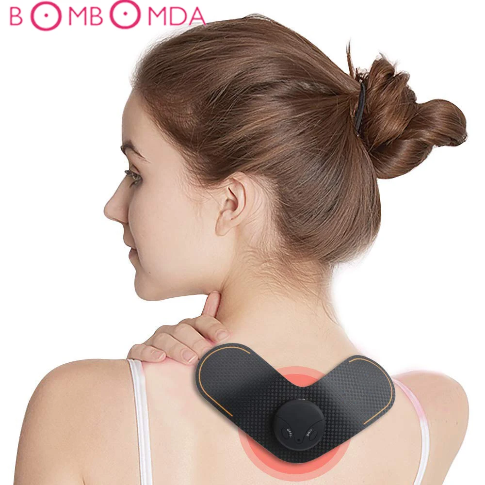 Charging Neck Massage Pad EMS Back Muscle Trainer Smart ABS Stimulator