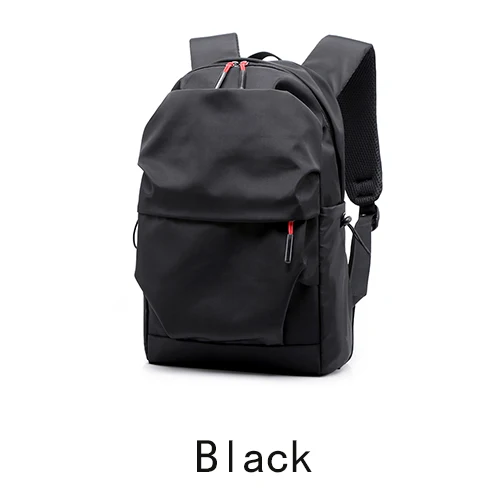 Мужской рюкзак для 15,6 дюймов, рюкзак для ноутбука, новинка, красивые рюкзаки, большая емкость, водоотталкивающая плиссированная сумка в повседневном стиле - Цвет: Black