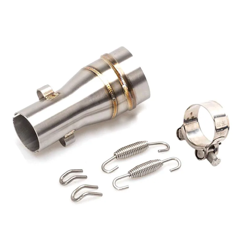 

TKOSM Motorcycle GP Exhaust Muffler Mid Tube Adapter Link Pipe Escape Connecter Middle 51MM Scooter Clamp Motorbike Accessory