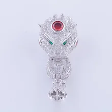 Joyería de moda vintage de leopardo flotantes encantos para hacer la joyería de cobre grande de circón micro pave animal colgantes de los encantos diy regalos