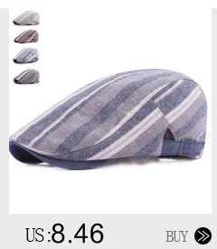 New Autumn Winter Beret Caps Unisex Mens Hats Cotton Striped Beret Hat British Retro Men Women Woolen Flat Cap Boina Hat