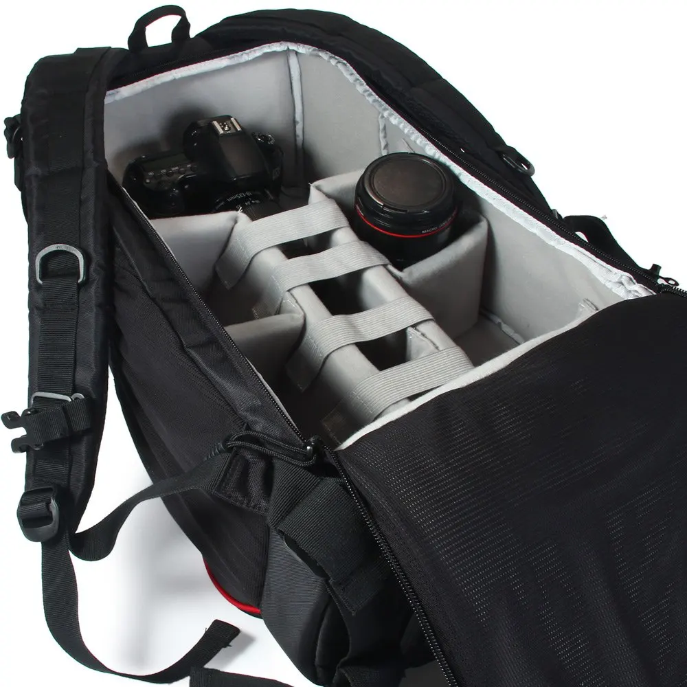Cooralledtooere Folding Camera Computer Backpack Color : Gray 15.6-inch Laptop Bag Outdoor Anti-Theft Waterproof Digital Camera Bag