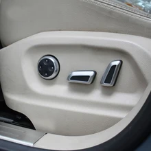 6 шт./компл. ABS Хромированная ручка регулировки сиденья переключатель для Volkswagen VW Jetta MK5 Passat B7 CC GTI Tiguan, стайлинга автомобилей