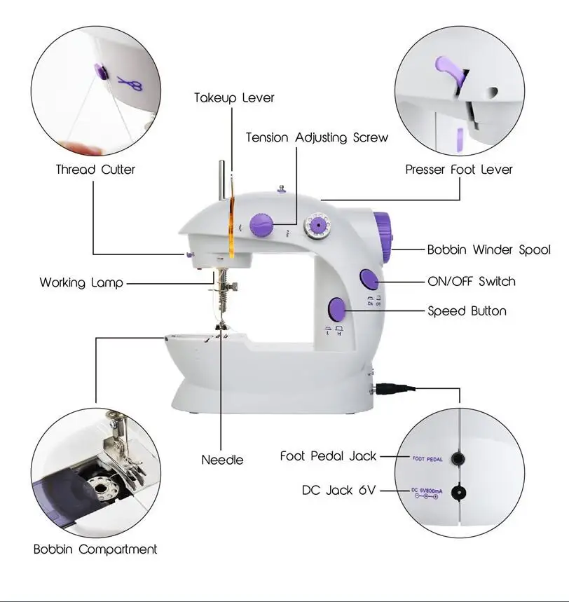 Многофункциональная мини швейная машина со стежками сменная мини швейная машина красивые подарки для мам