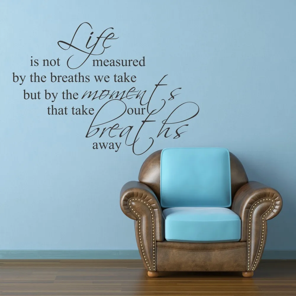 Life is not measured Wall Quotes decals Removable stickers decor Vinyl home art 
