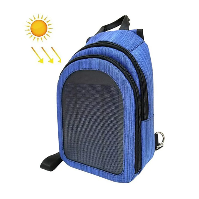 

5V 5W Low Power Solar Backpacks Convenience Panel USB Mobile Phone Charging Mini Bag Unisex Outdoor Sports Bag Hiking Backpack